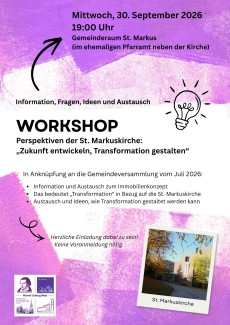 Workshop Markuskirche 30.9.2026